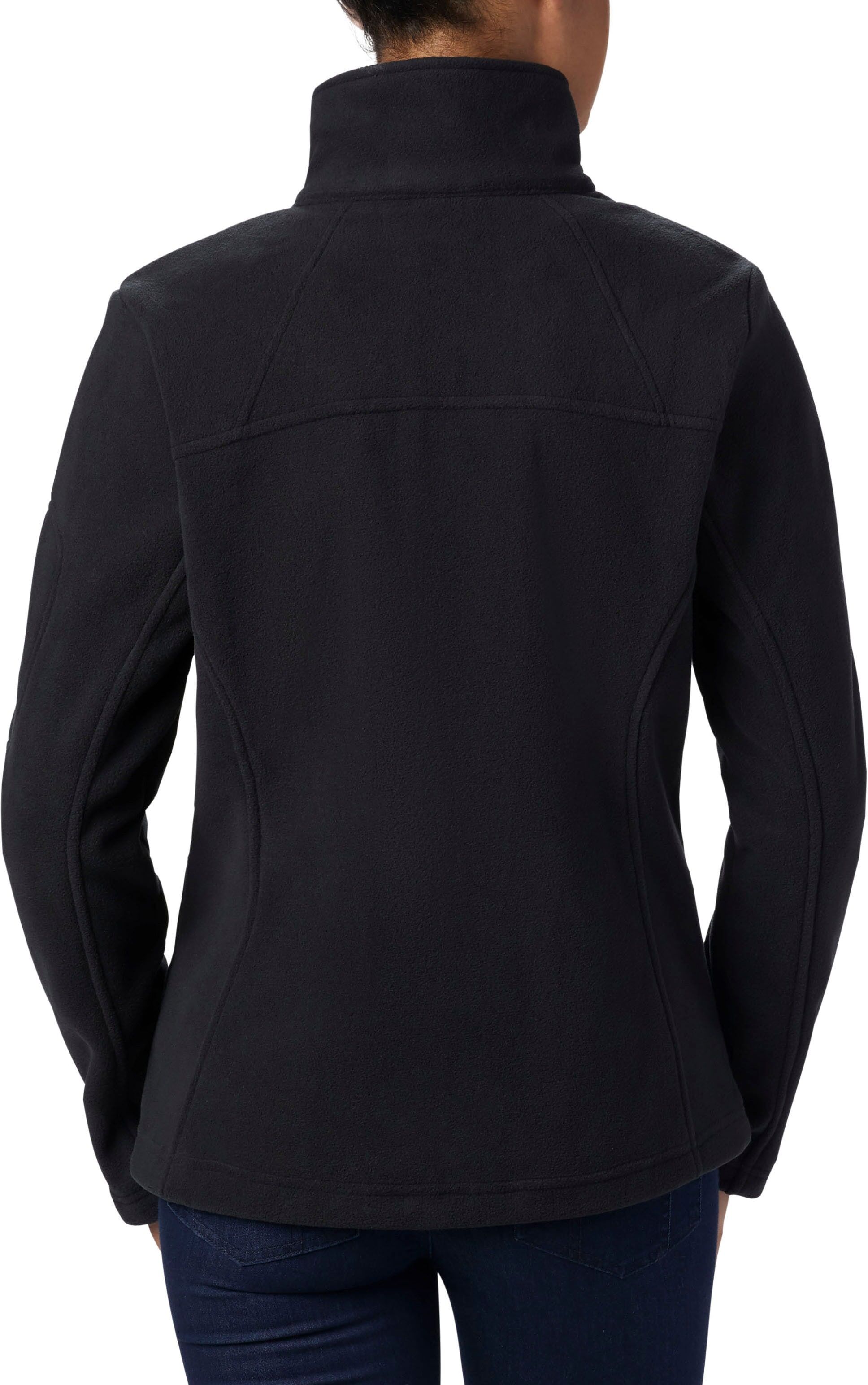 Fleecejacke COLUMBIA "Fast Trek II Jacket", Damen, Gr. XXL (50/52), schwarz, Fleece, Obermaterial: 100% Polyester, unifarben, Basic normal, hoch geschlossener Ausschnitt, abgesteppt, Jacken Fleecejacke, atmungsaktiv, wasserabweisend, windabweisend schwarz