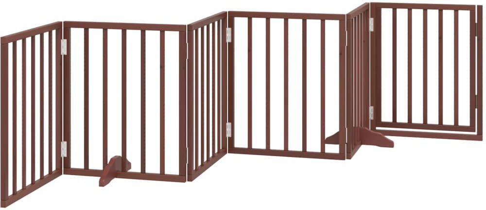 Archie & Oscar Rilea Solid Wood Dog House Door Brown 60cm H x 300cm W x 2cm D
