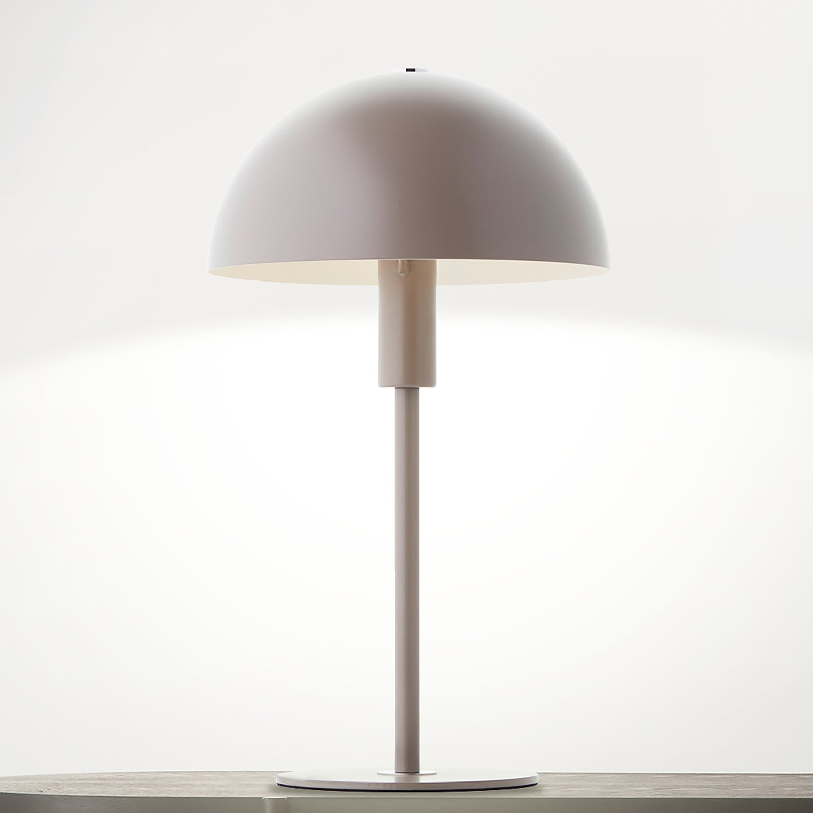 Brilliant moderne tafellamp van metaal grijs/beige met E14 fitting, Diameter: 20 cm