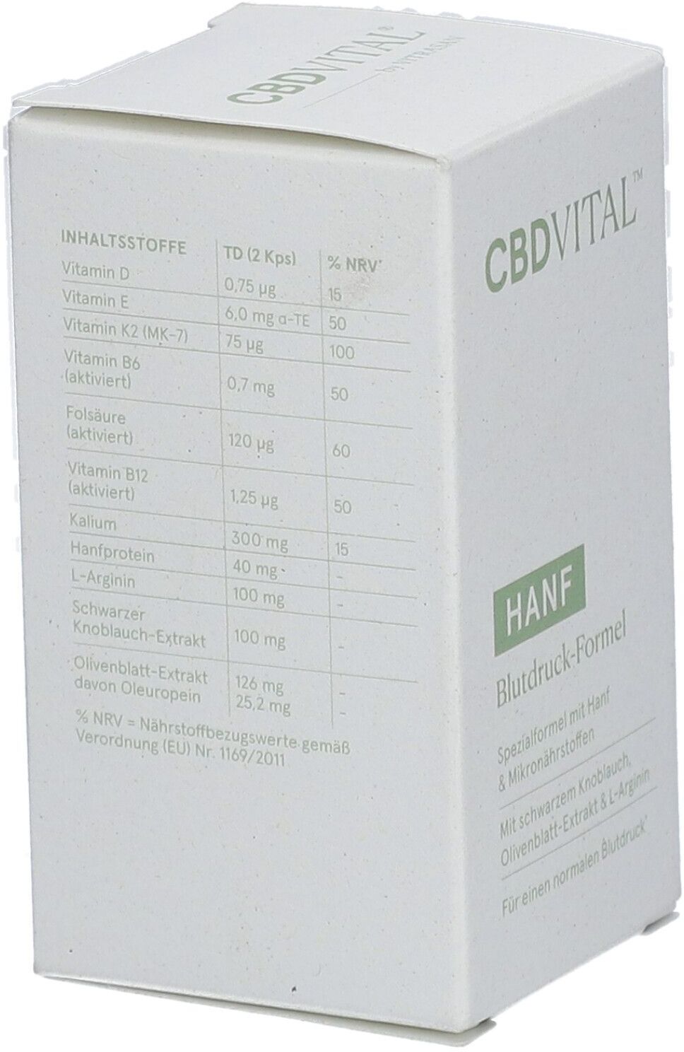 CBD Vital Hanf Blutdruck Formel Kapseln 60 St