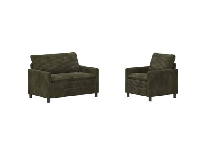 Todiikf Sofagarnitur 2-Teilig Modernes Couch Set Grün Metallrahmen Bequemes Sitzgruppen Set für Wohnzimmer und Gästezimmer, weiche Polyesterkissen und pflegeleichte abnehmbare Bezüge.