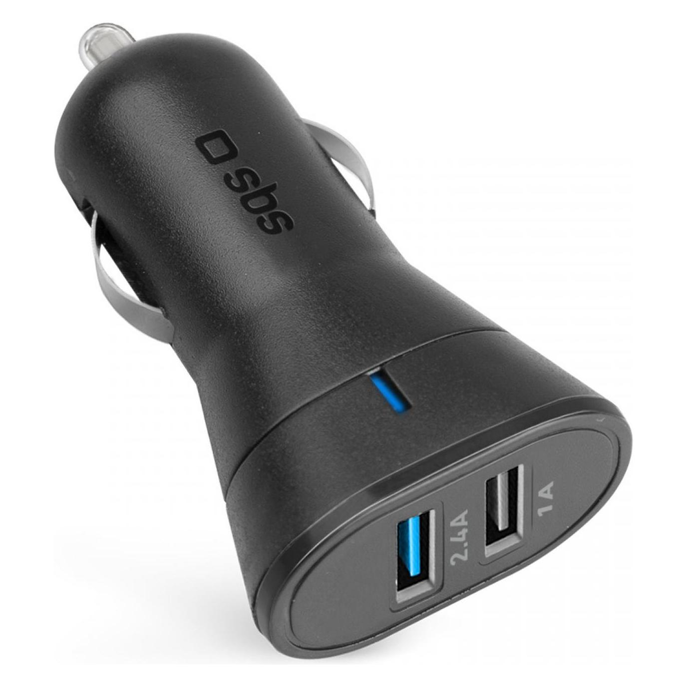 SBS Ladegerät fürs Auto mit zwei USB-Ausgängen (TECR2USB24AFAST)
