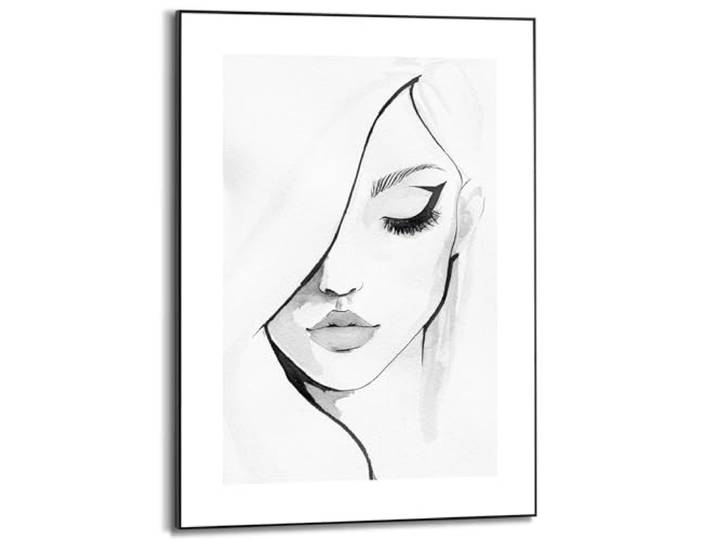 REINDERS Gerahmtes Bild, Gesicht, Schlafzimmer, Bilder, Wanddeko, Room Decor, MDF, Schwarz-Weiß, 70 x 50