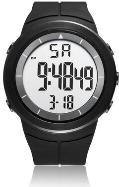 Modern Mode Marketplace Rugged Tactical Digital Watch For Men Waterproof Military Sports Wristwatch With Big Dial & Multifunction black White