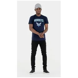 New Era, Herren, Sportshirt, T-Shirt Charlotte Hornets NBA (L), Blau, Weiss