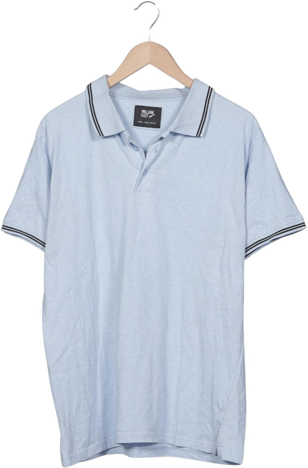 William Rast Herren Poloshirt, Hellblau, Gr. XL, Baumwolle / Elasthan / Synthetik - Second Hand