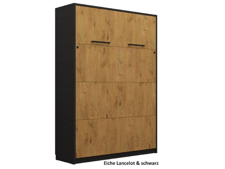 QMM TraumMöbel Schrankbett GN 120x200 mit LED und optionaler Schreibtisch-Funktion (Möbelstück, 1-St., Schrankbett vertikal 120x200 mit LED & mit/ohne Schreibtisch-Funktion) mit LED-Beleuchtung, mit Schreibtisch-Funktion optional erhältlich