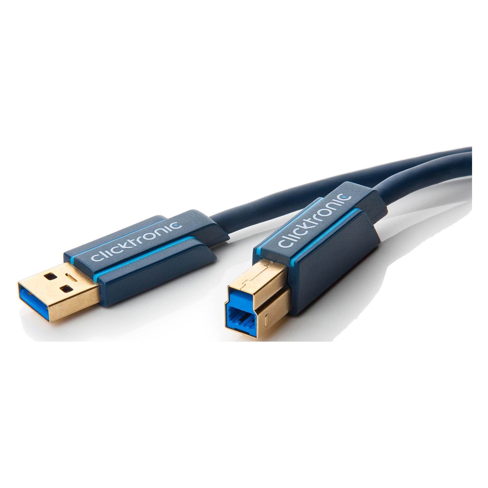 clicktronic USB-A - USB-B SuperSpeed (3 m, USB 3.2 Gen 1) (70093)