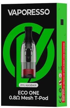 Vaporesso Eco One T-Pod Cartuccia Ricambio (Drip Tip Sostituibile Con Filtri Usa E Getta) - 4 Pezzi