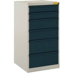 Manuflex LS1042.7016 ESD ESD-Schubfachschrank BASETEC Stationär, Nutzhöhe 900 mm mit 6 Schubfächern, in anthrazit RAL 7016