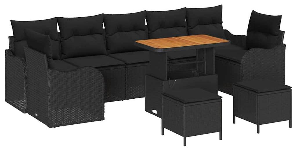 Gartenbank - Terrassenmöbel - Lounge-Set - Gartenmöbel - Modulare Gartenbank - Wetterbeständiges Kunststoff-Rattan