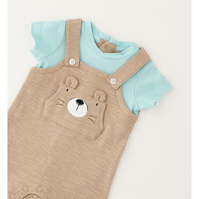 Strampler IDO "BABY BOY SUMMER ROMPERS", Jungen, Gr. 50, EURO-Größen, beige, 100% Baumwolle, Overalls