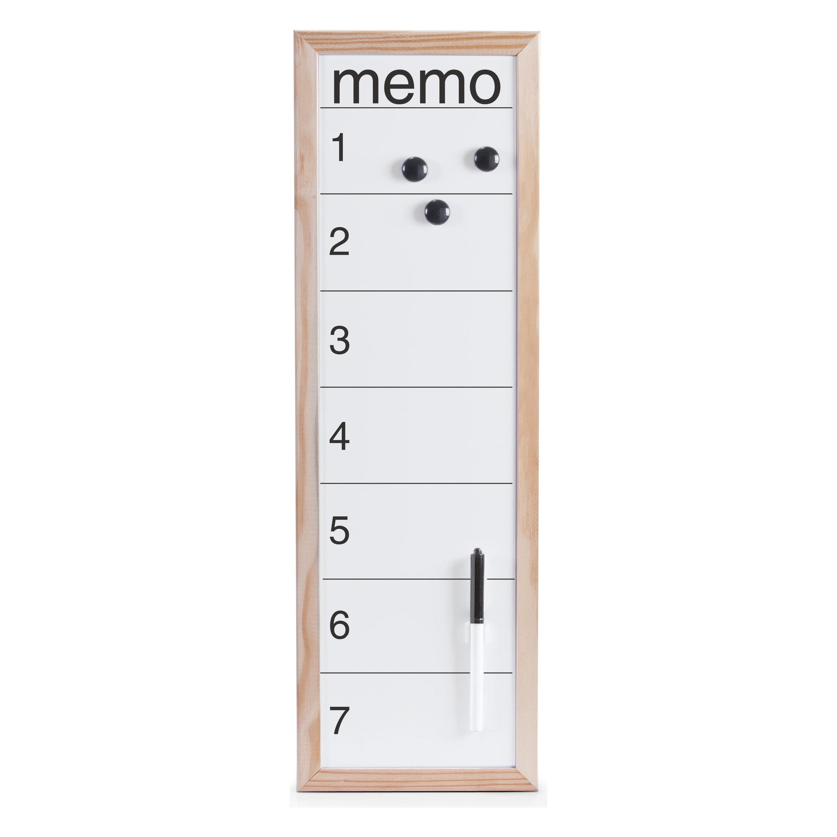 Zeller Present Magnet-/Schreibtafel "Memo" natur (Magnettafel, Pinnwand, Whiteboard) (11576)