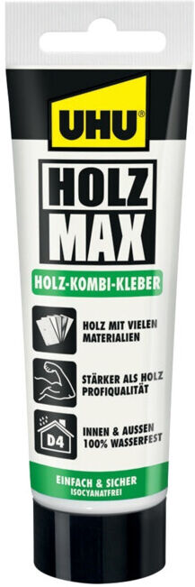 Colle de construction en bois HOLZ MAX EN 204: D4 beige 100 g tube UHU (51305)