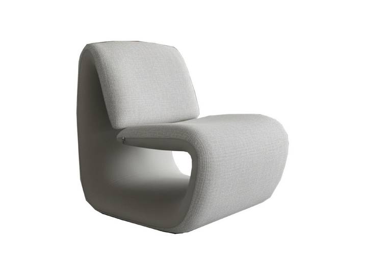 KAWOLA Loungesessel HAZEL Bequemer Loungesessel – S-Form Design, Webstoff vorn, Kunstleder hinten. Kompakt. Pflegeleicht. Modern.