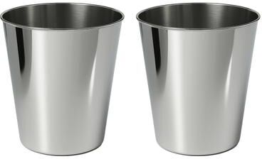 happimess Nolan Modern Classic Smooth Steel 2-Gallon Wastebasket
