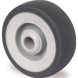 Ersatzrad D.100mm Trgf.100kg TPE grau Achs-D.8mm Nabenl.36mm TECWERK