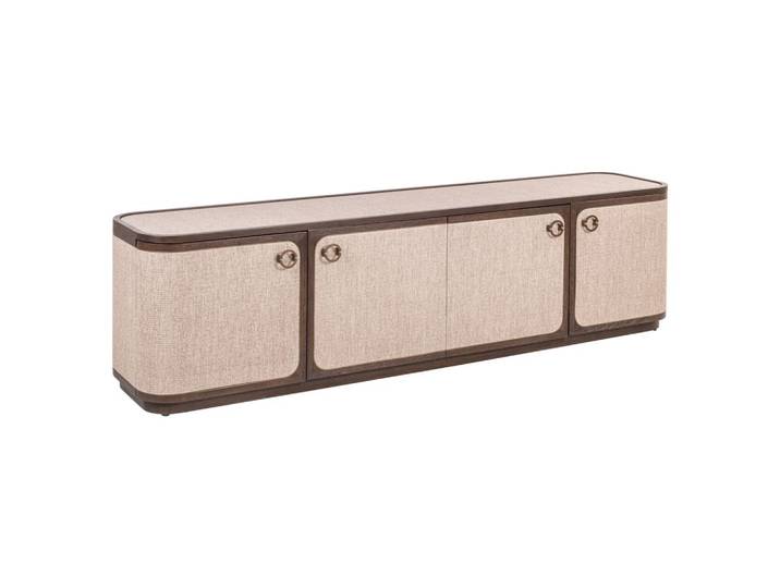 TV-Schrank Willox mit 4 Türen, Eiche & Leinen, beige, 190 cm