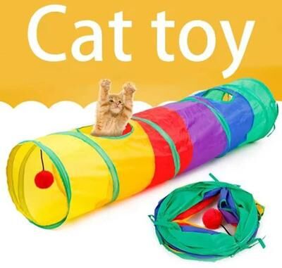 Uplifted Finds Collapsible Rainbow Fun Run Pet Tunnel Collapsible Rainbow Fun Run Pet Tunnel