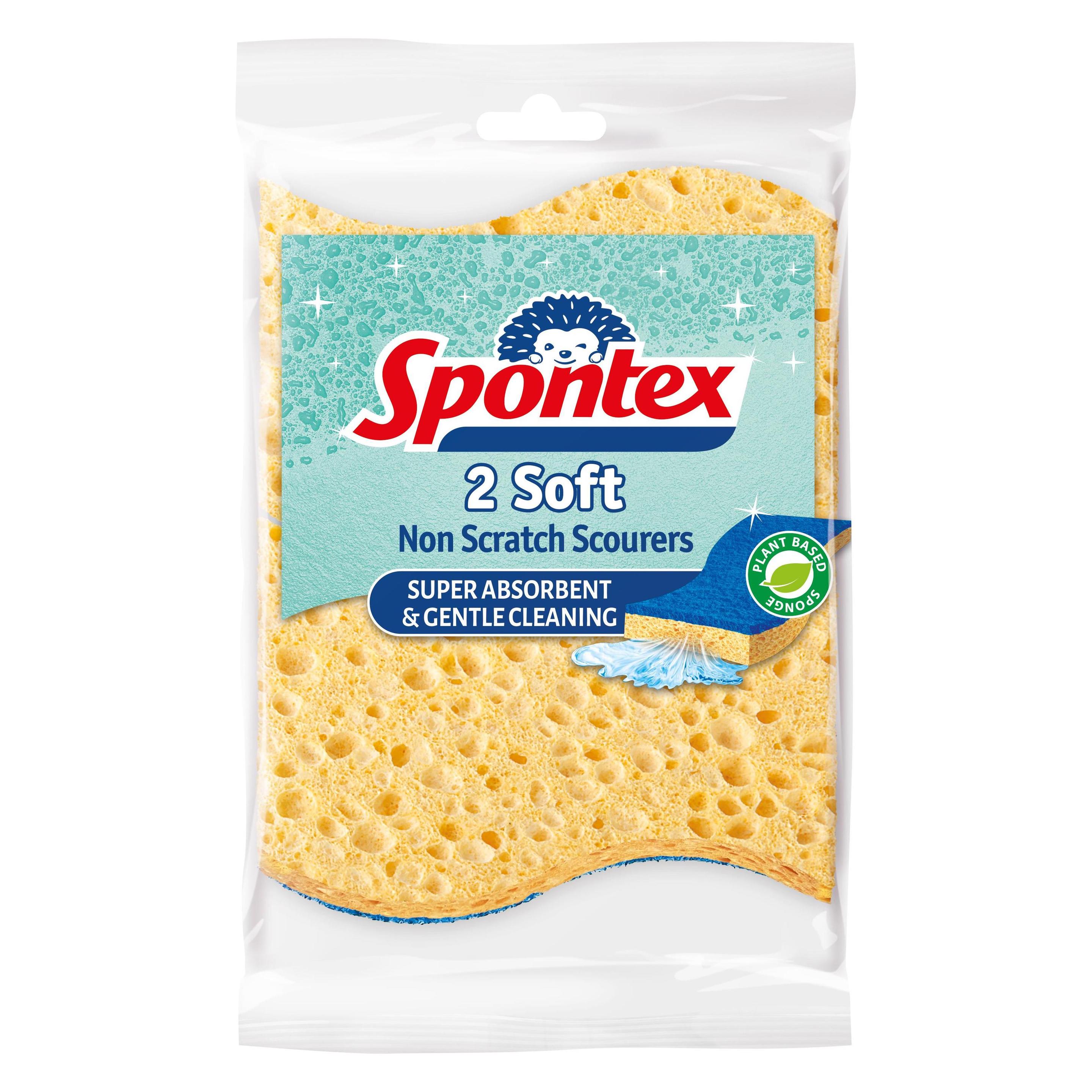 Spontex SCOURERS SOFT 11X7X2.5CM CELLULOSE 2PCE (2 Stk.) (000101149063)