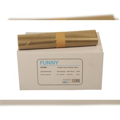 Plock GmbH Müllbeutel Funny - 500 Abfallbeutel - transparent - ca. 120 L - Müllsäcke Typ 60