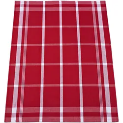 Geschirrtuch KARO (BL 50x70 cm) - rot - BL 50x70 cm