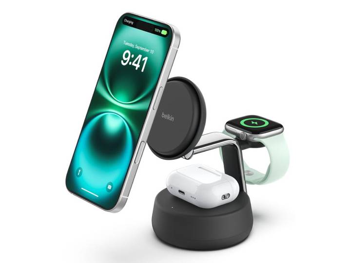 Belkin Qi2, Intérieure, USB, Recharge sans fil, 1,5 m, Noir WIZ040KQCH