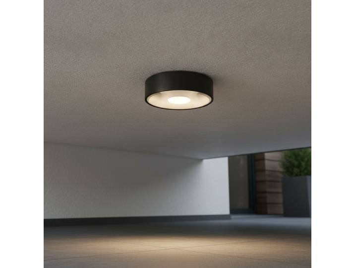 Strakke plafondlamp Grix zwart Lyora - 120834