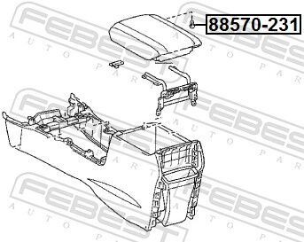 Febest Armlehne 88570-231 Für Toyota