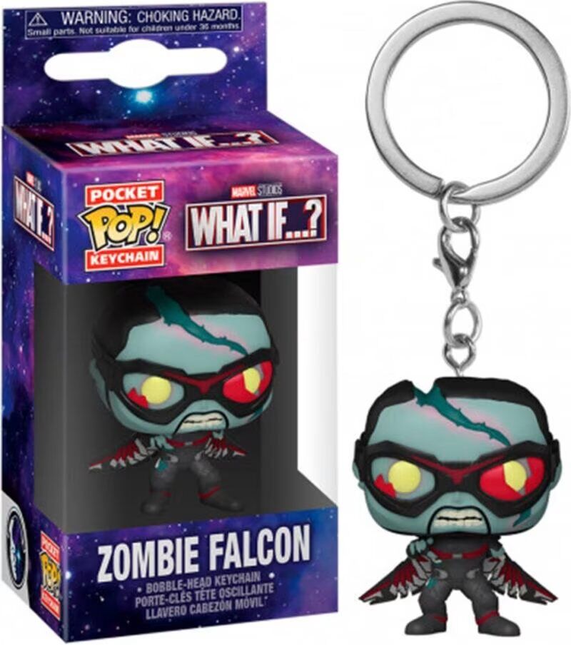 Funko Pop Keychain Llavero Marvel What If Falcon Zombie 57401 Talla Única Unisex