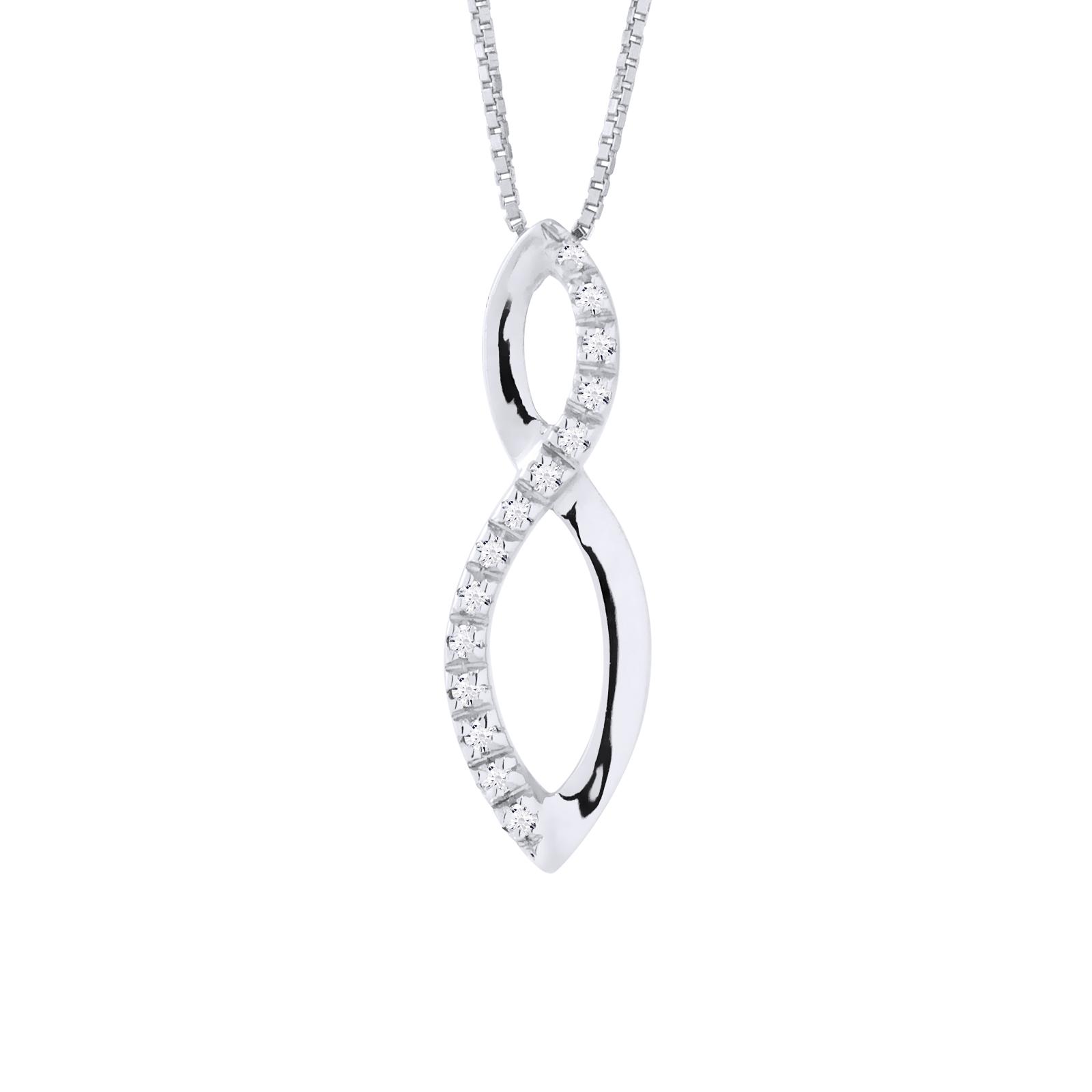 INFINITY Ketting Diamonds 0.080 Cts White Gold
