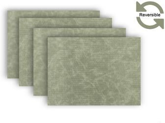 Dainty Home Sorento Faux Leather Reversible Rectangular Placemat Set