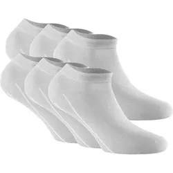 ROHNER Rohner Basic Unisex Sneaker Socken, 6er Pack - Bambus, Größe 39-42 in Weiß Weiß
