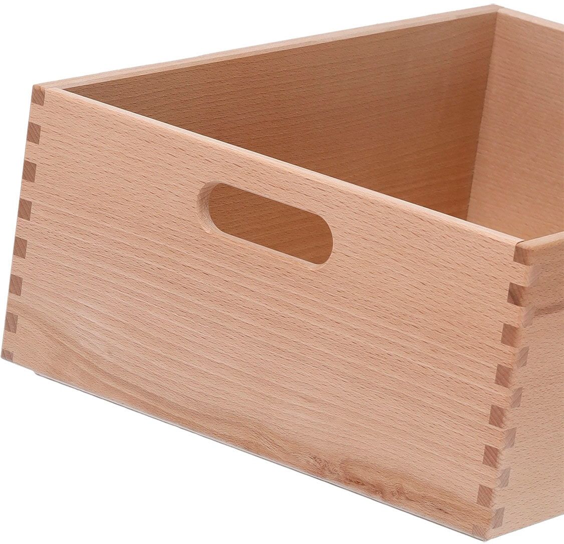Holzkiste ZELLER PRESENT, beige (natur), B:60cm H:21cm T:40cm, Massivholz, Aufbewahrungsboxen, Holzkiste, für jeden Bedarf natur B/H/T: 60cm x 21cm x 40cm
