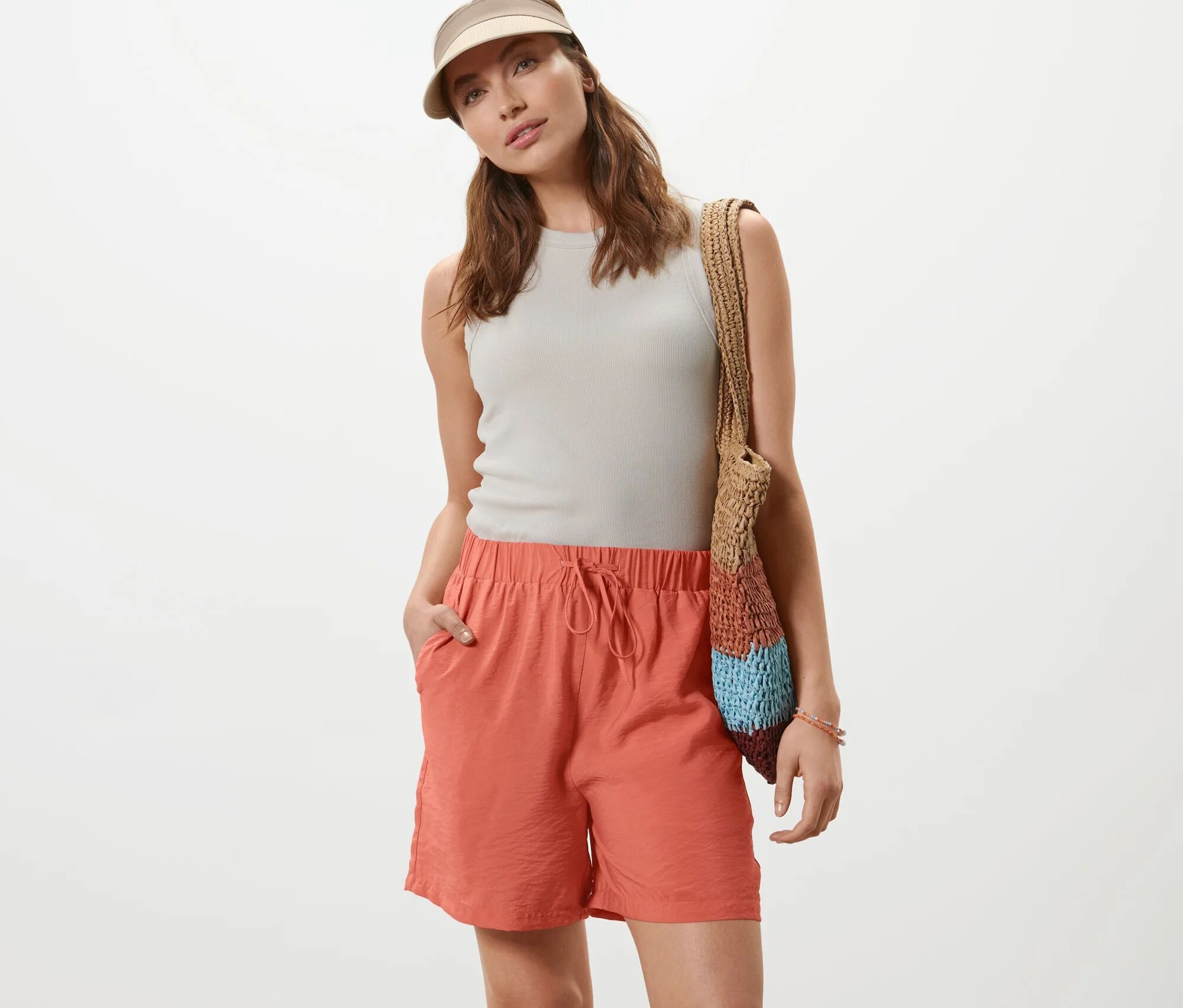 Tchibo - Shorts - Damen - Gr. 36 - apricot
