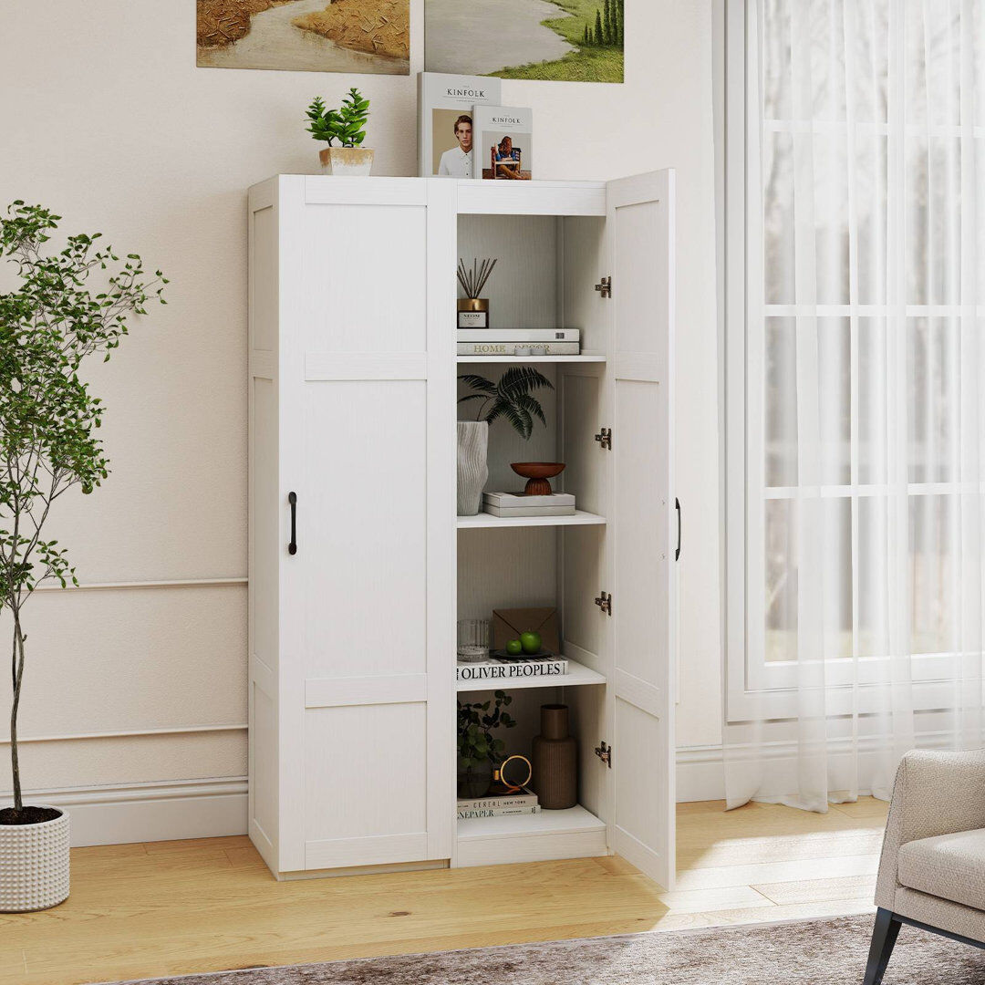 Brambly Cottage 40 cm W Highboard White 150cm H X 40cm W X 37cm D