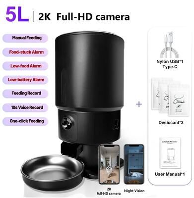 Uplift Essentials 5L Smart 5G WiFi Automatic Pet Feeder With 2K HD Camera 2k Camera 5g