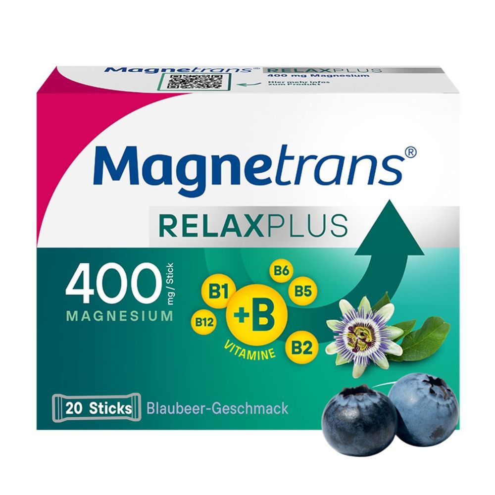 Magnetrans Relax+ 400 mg Granulat Sticks Blaubeere 20 St