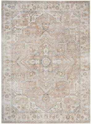 Nourison Abby Machine Washable Indoor only Persian Floral Area Rug.