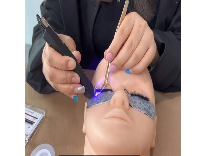Pincettes multifonctions pour Extension de cils ultraviolets, maquillage en acier inoxydable, Clip précis 3D, lampe de polymérisation de colle UV