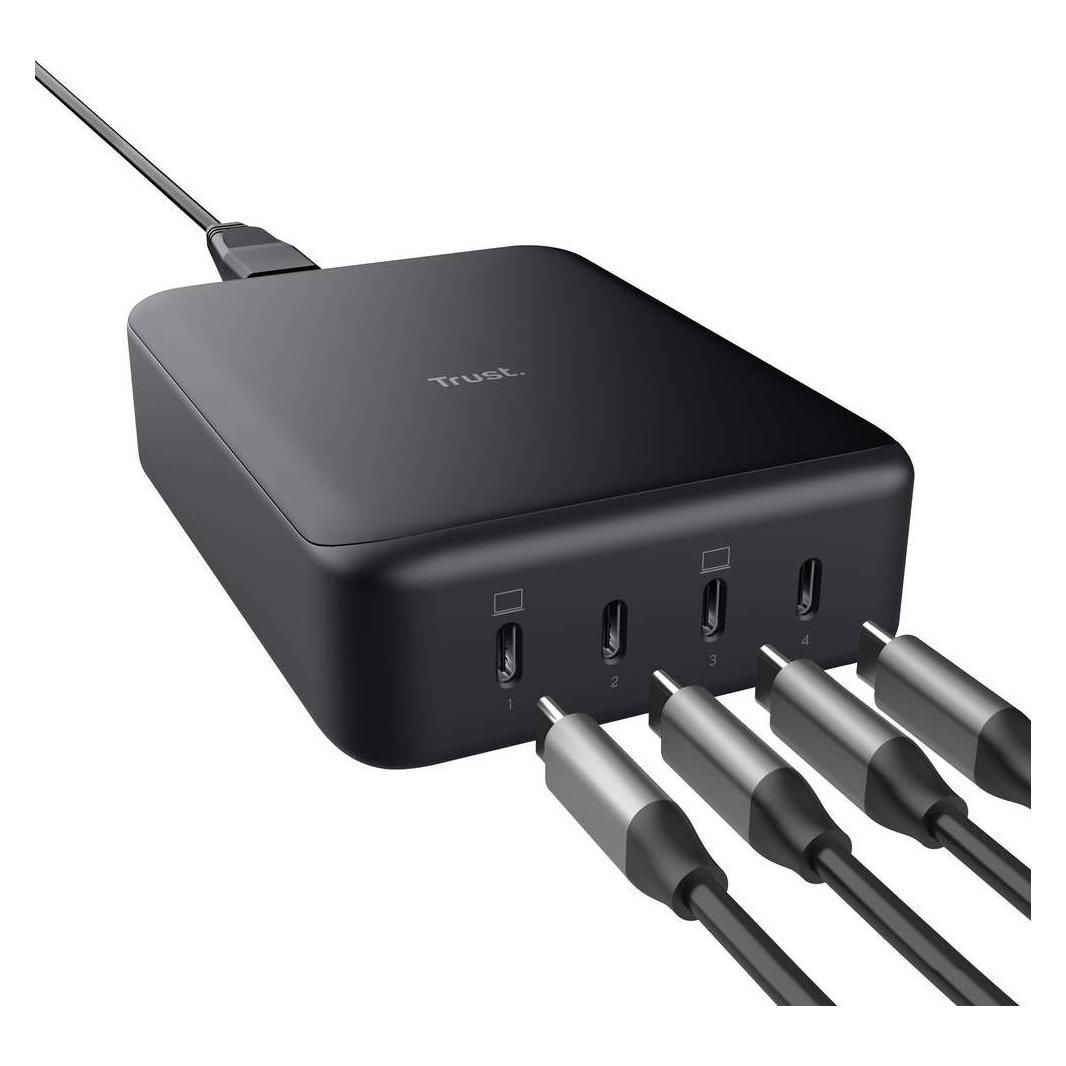 Trust MAXO 240W 4-PORT USB-C Desk Charger (240 W, 4 Ports) (25413)