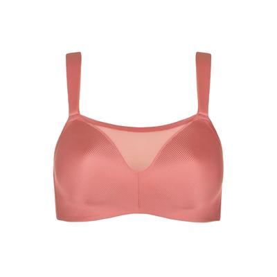 Sport-BH LISCA "Sport BH ohne Bügel Lifestyle", Damen, Gr. 85, Cup D, rosa (rose porcelain), Stoff, Obermaterial: 80% Polyamid PA. 20% Elasthan EL., BHs Sport-BH