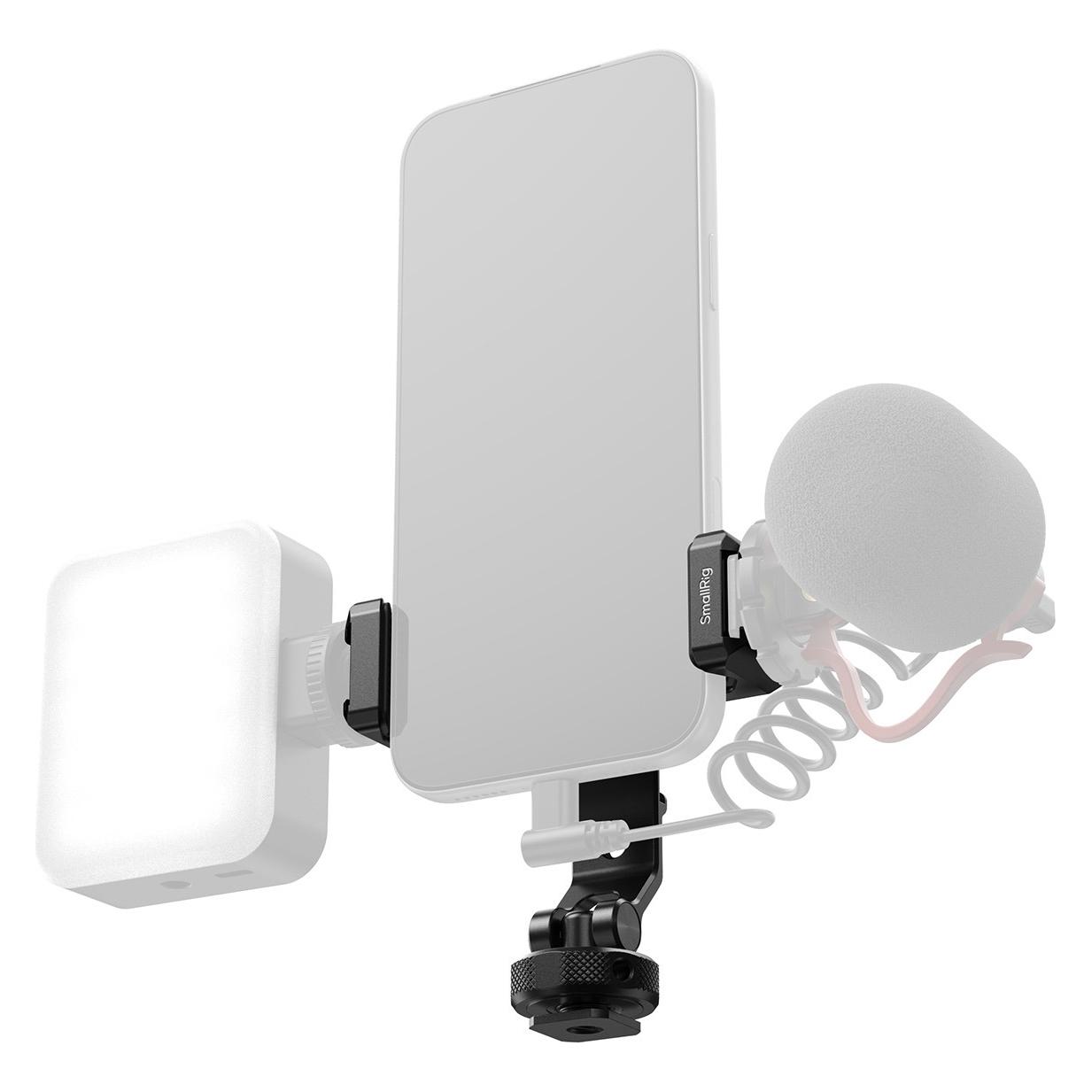 SmallRig 6661 PC-T1 Metall-Handyhalterung mit drei Blitzschuhhalterungen (Diverses Video Zubehör) (6661)