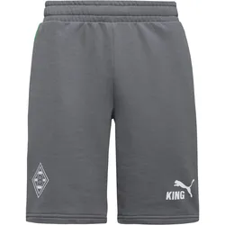 PUMA Borussia Mönchengladbach King Sweatshorts Herren | Gr. L | grau - grau