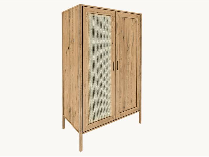 Drehtüren-Kleiderschrank Rota - ohne Schublade - Wildeiche
