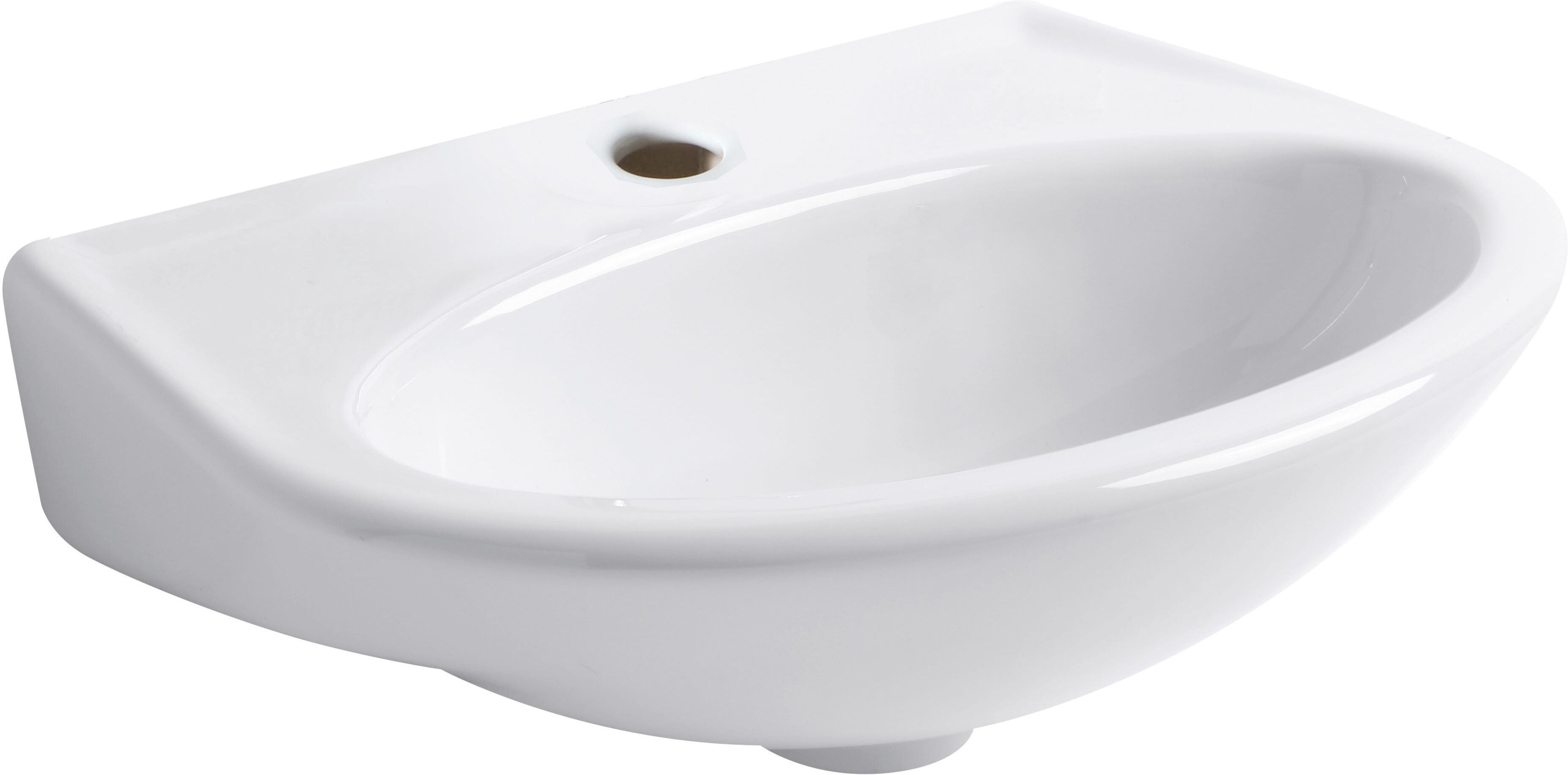 Tecnomat LAVAMANI MONOFORO AZUR 43,5x31,5 cm (LxP) CERAMICA BIANCO EUROPA CON FORO TROPPOPIENO
