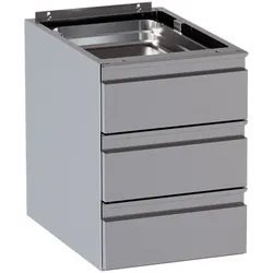 Diamond Block mit 3 Schubladen (Tisch Tiefe 700 mm) – Teleskopschienen (CRB3-SA7)