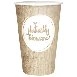 MONOUSO - Bio Kaffeebecher to go "BioWare" und PLA 12 Oz/360ml Ø8,0cm (1.100 Stück)