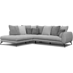 ECKSOFA CALME 5-Sitzer, hellgrau und dunkelgrau