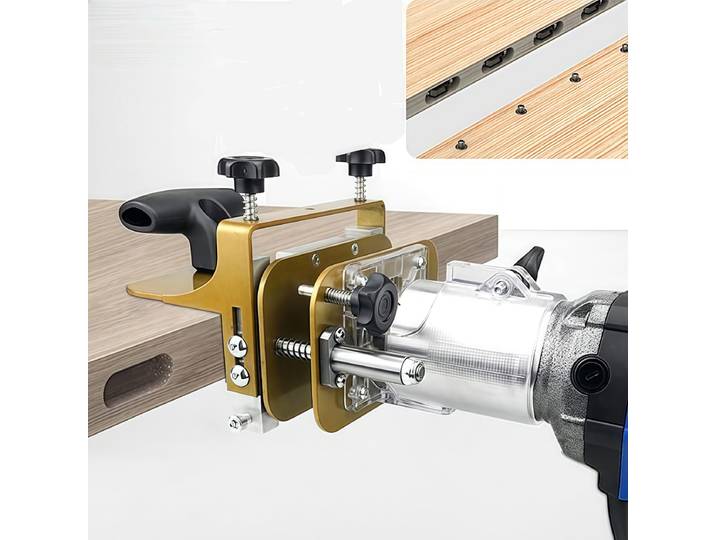 Gabarit de mortaisage pour routeur, en alliage d'aluminium, positionneur réglable pour rainurage, facile à utiliser, compact, outils de menuiserie